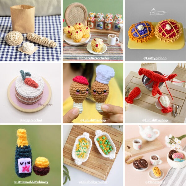 Crochet pattern BUNDLE "Friendsgiving dinner party" - 8 Designers Collaboration E-Book