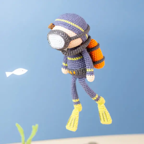 Crochet pattern Marty the Scuba Diver