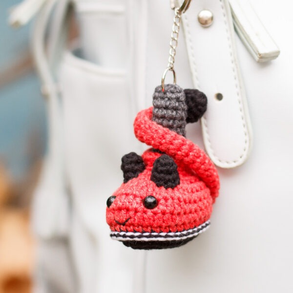 Crochet pattern Halloween Lucifer Boot Keychain